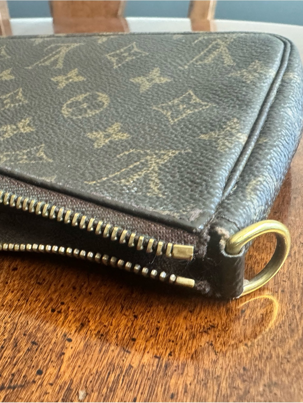 Louis Vuitton Monogram Canvas Cosmetic Pouch in Brown and Tan - Picture 4 of 13